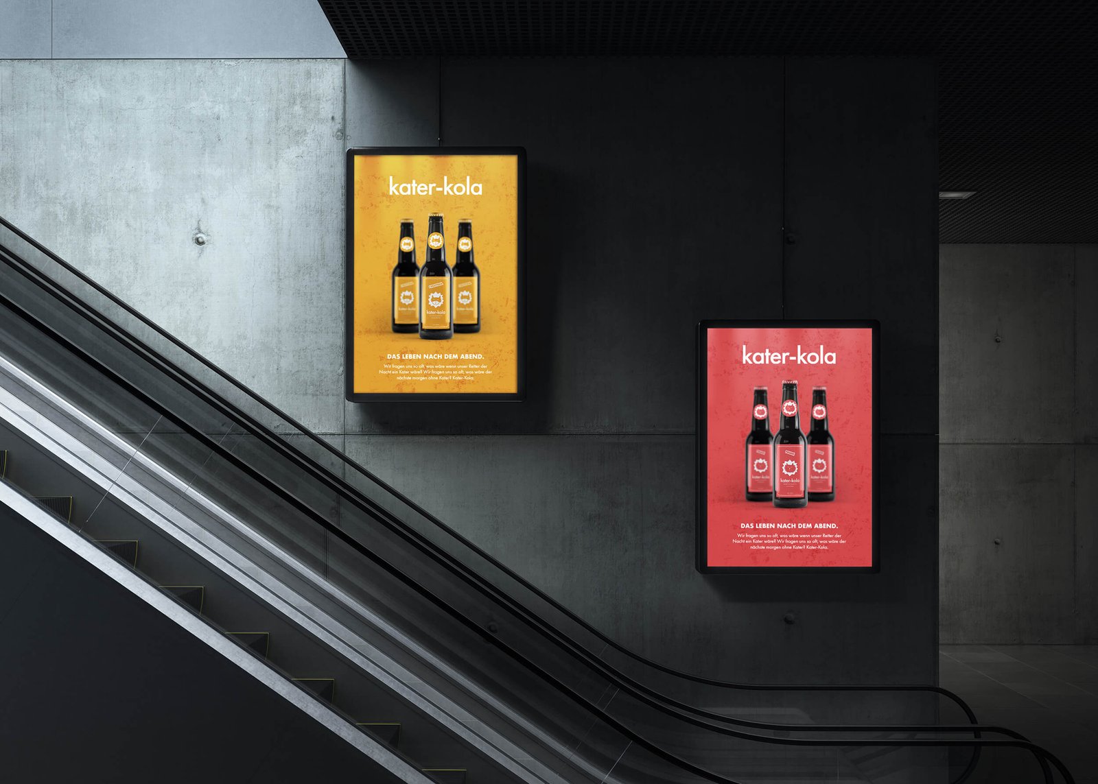Studio Dufte Kater Kola Packaging Design Billboard U-Bahn