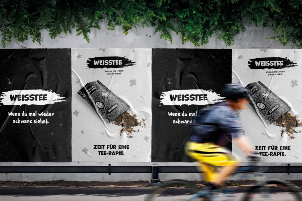 Studio Dufte Weisstee Corporate Design Plakat Straße